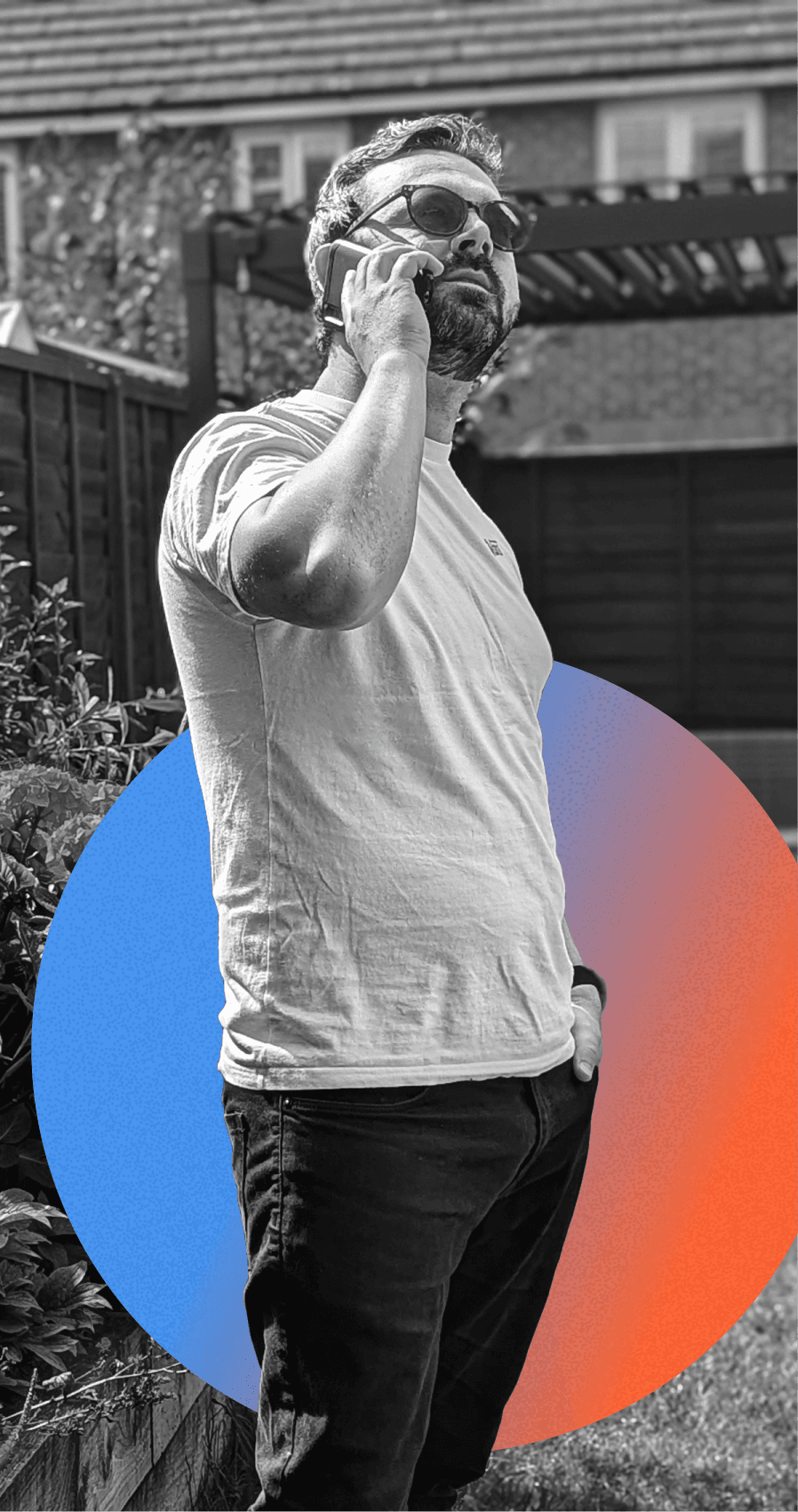 Tom in garden